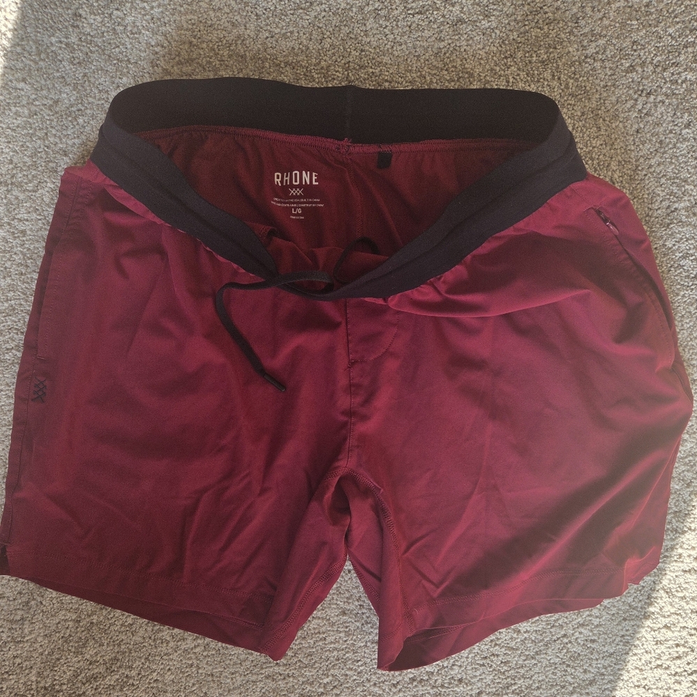 Rhone Men's Red Athletic Shorts - Picture 2 of 5
